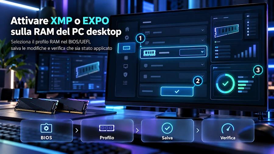 Attivare XMP o EXPO sulla RAM del PC desktop