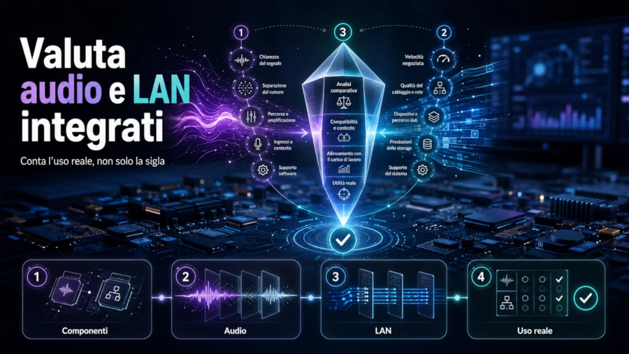 Come valutare audio e LAN integrati nella scheda madre