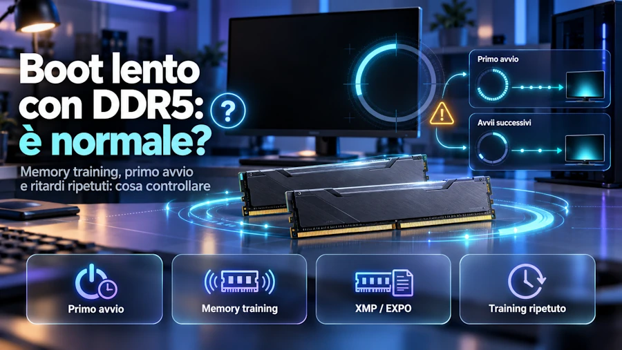Boot lento DDR5: memory training o problema? Cosa fare