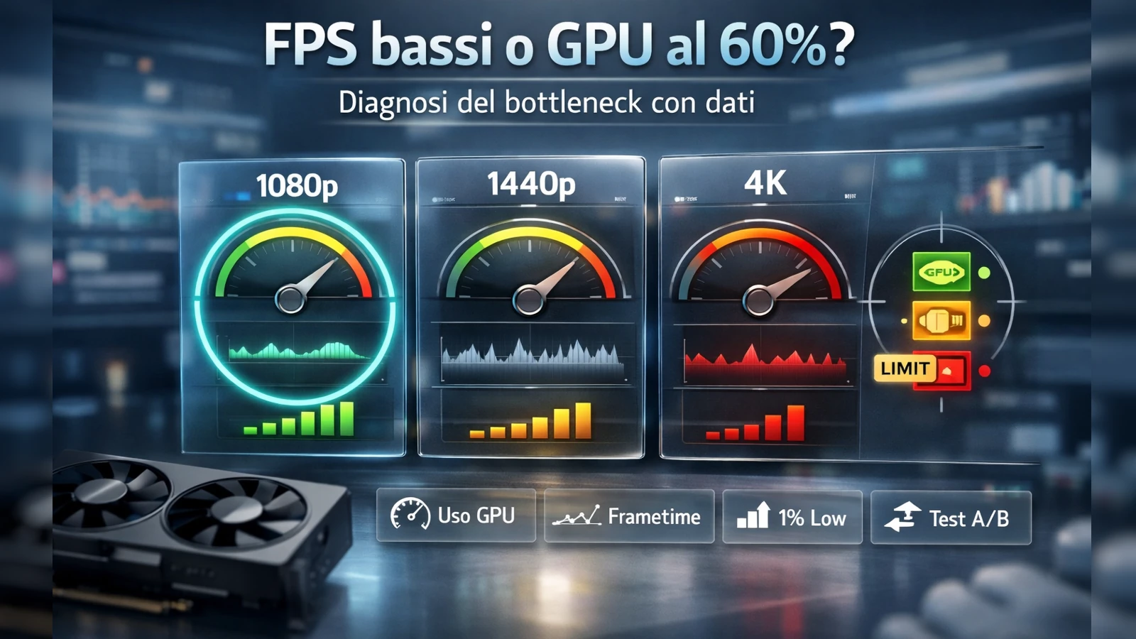 Bottleneck CPU/GPU: diagnosi pratica per capire cosa ti limita