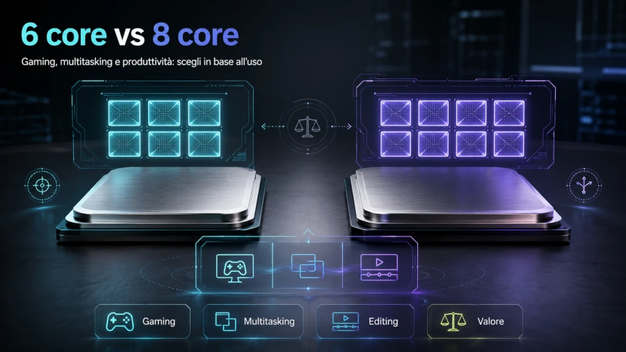CPU 6 core o 8 core: quale scegliere davvero