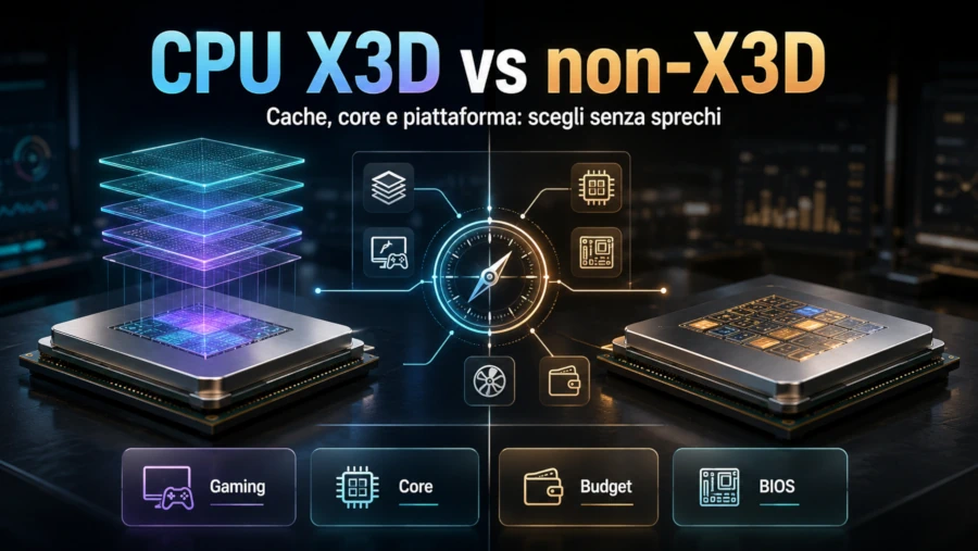 CPU X3D vs non-X3D: quando vale davvero la spesa