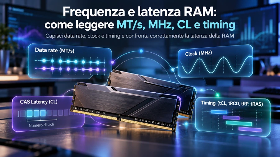 Velocità RAM: MT/s, MHz, CL e timing spiegati