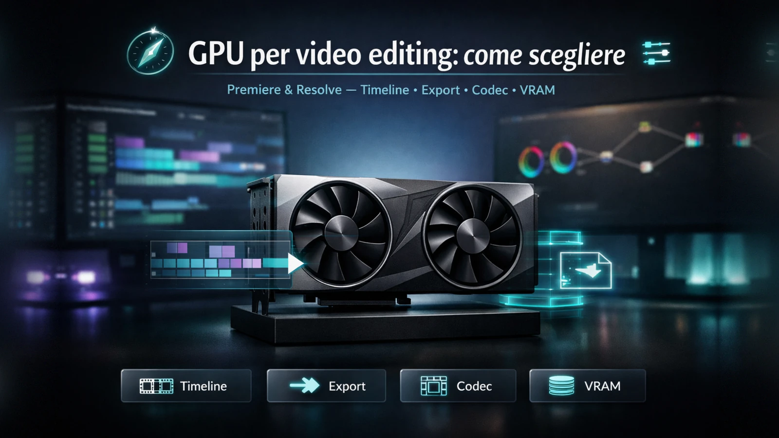 Migliori GPU per video editing: scelte per Premiere, Resolve e 4K