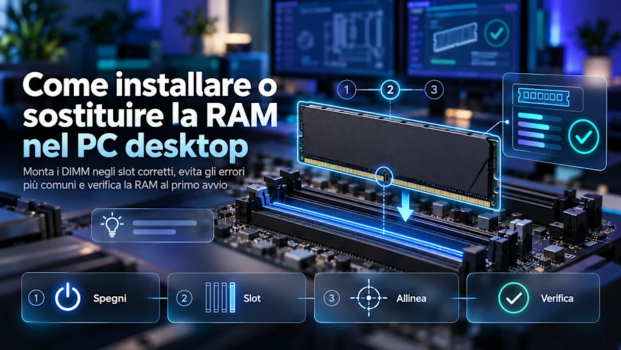 Come installare o sostituire la RAM in un PC desktop