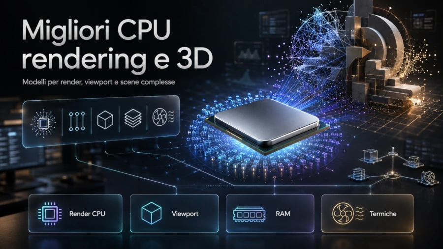 Migliori CPU per rendering e 3D: quale comprare