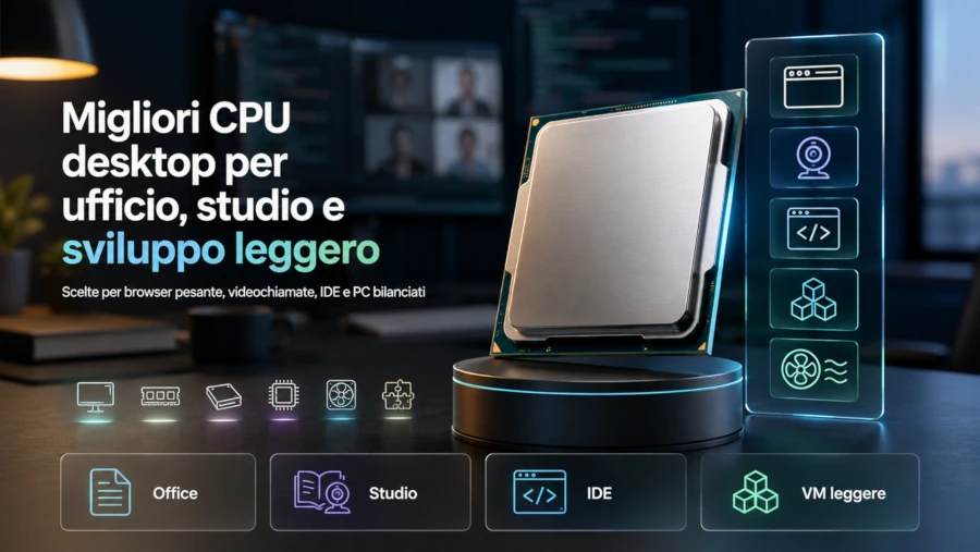 Migliori CPU desktop per ufficio, studio e sviluppo leggero