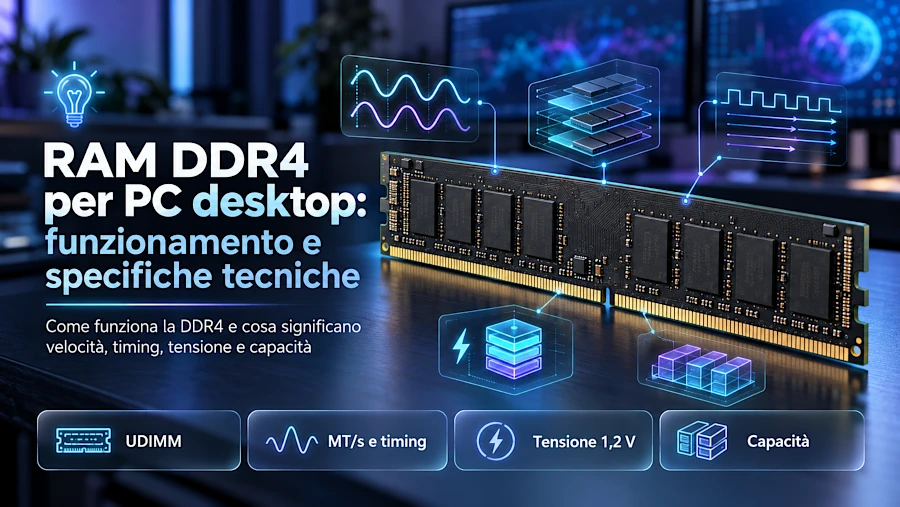 RAM DDR4: cos'è, come funziona e caratteristiche principali