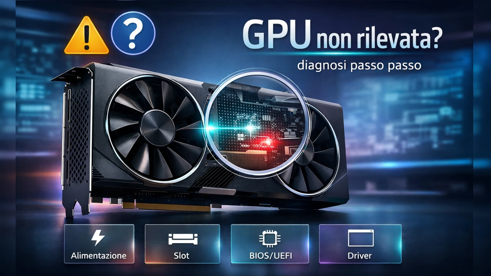 Scheda video non rilevata: diagnosi passo passo
