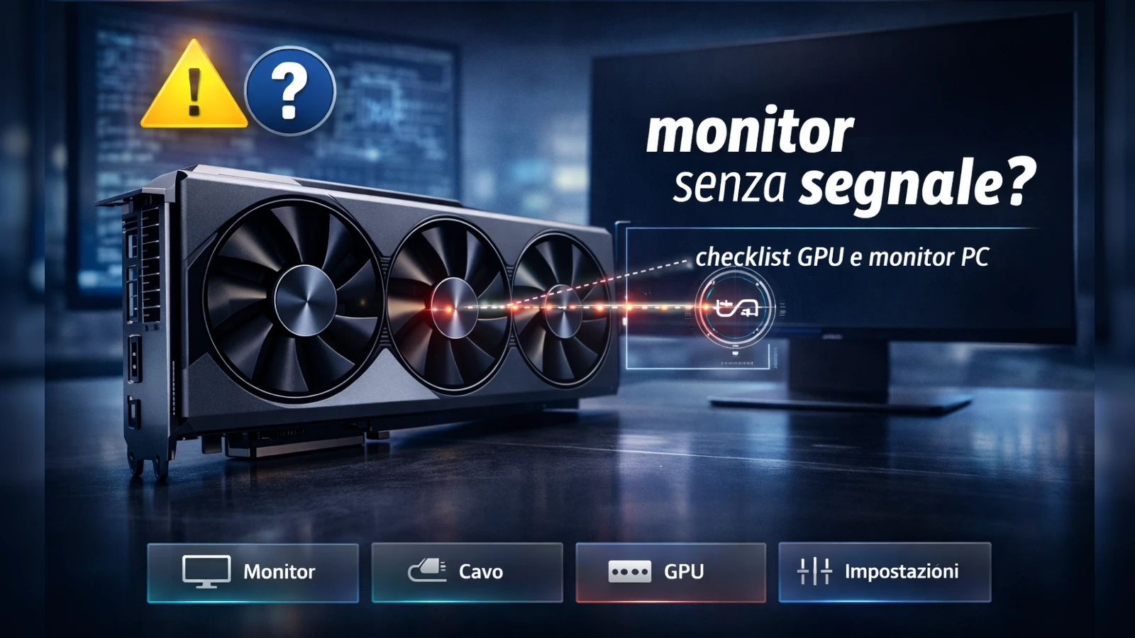 Schermo nero GPU: cosa fare se il PC si accende ma non dà segnale