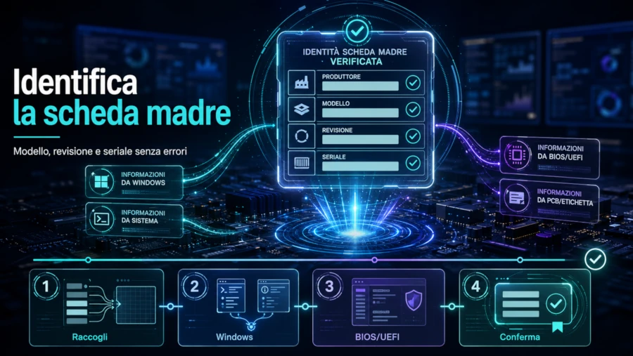 Come identificare la scheda madre del PC desktop