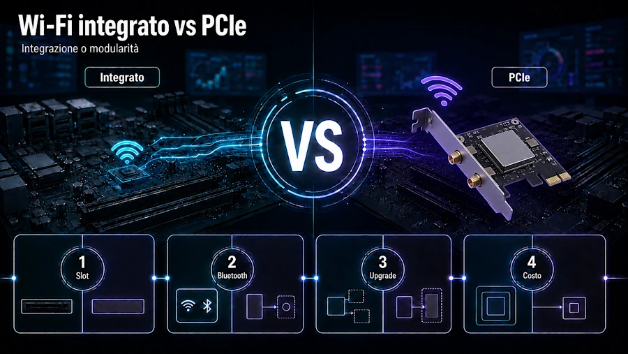 Wi-Fi integrato vs scheda PCIe: differenze e quale scegliere